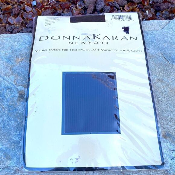 NWT Donna Karan NY Micro Suede Rib Tight Chocolate Brown Medium. - Picture 3 of 4